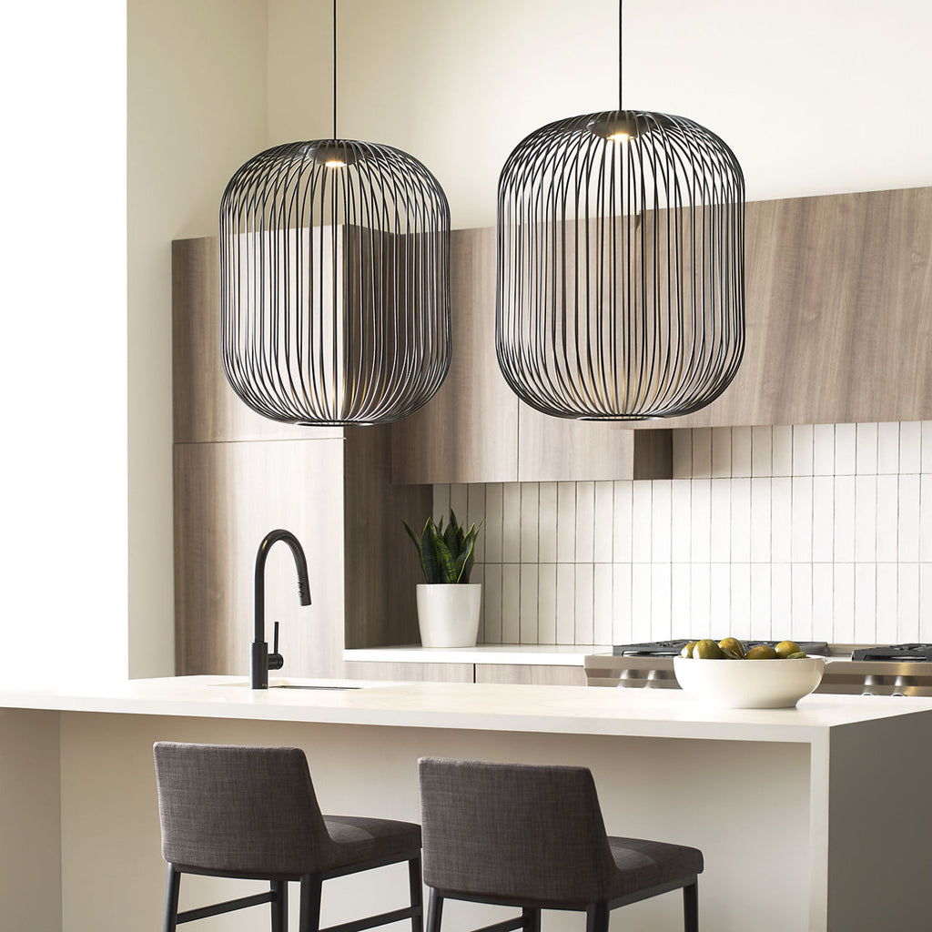 Kai 2 Pendant Nightshade Black LED 90 CRI 3000K 120V