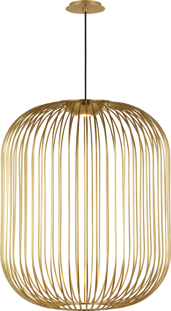 Kai 2 Pendant Plated Brass LED 90 CRI 3000K 120V