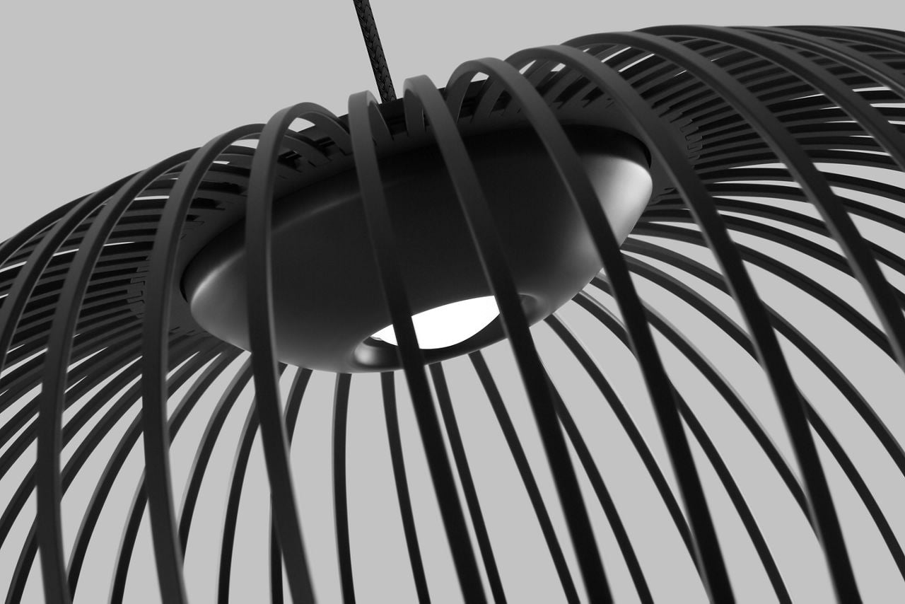 Kai 2 Pendant Nightshade Black LED 90 CRI 3000K 120V