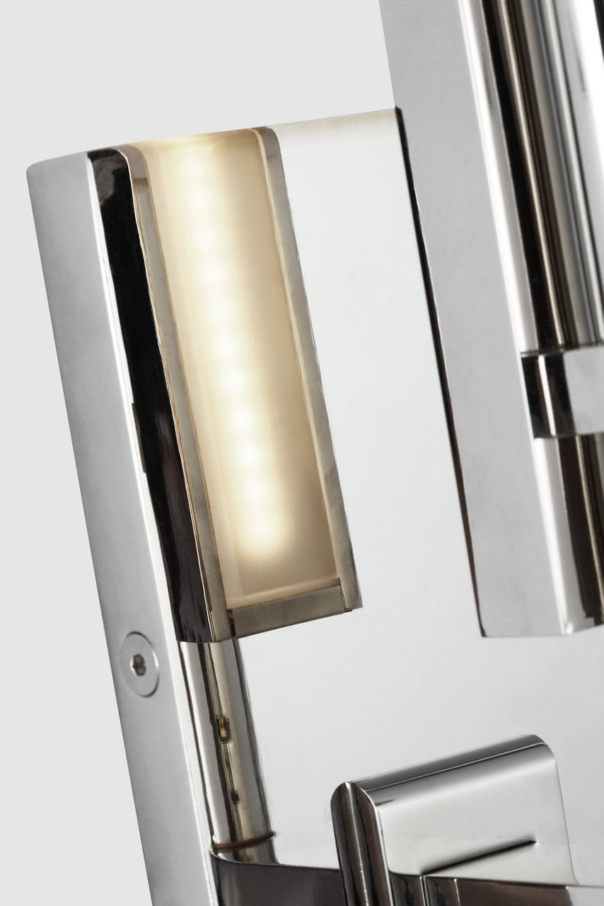 Kal Small Sconce polished nickel 3000K 90 CRI integrated led 90 cri 3000k 120v