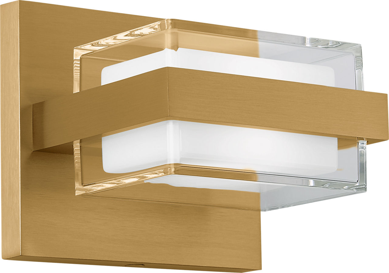 Kamden 1-Light Wall/Bath Natural Brass LED 3000K 90 CRI90 cri 3000k 277v