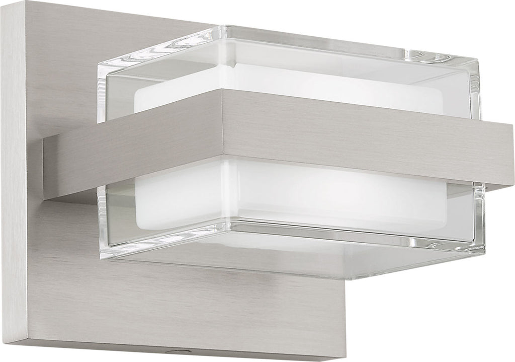 Kamden 1-Light Wall/Bath Satin Nickel LED 90 CRI 3000K 120V
