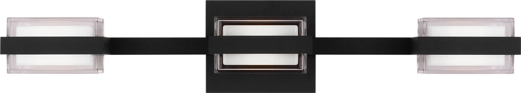 Kamden 3-Light Bath 3 Shallow Nightshade Black LED 90 CRI 3000K 120V