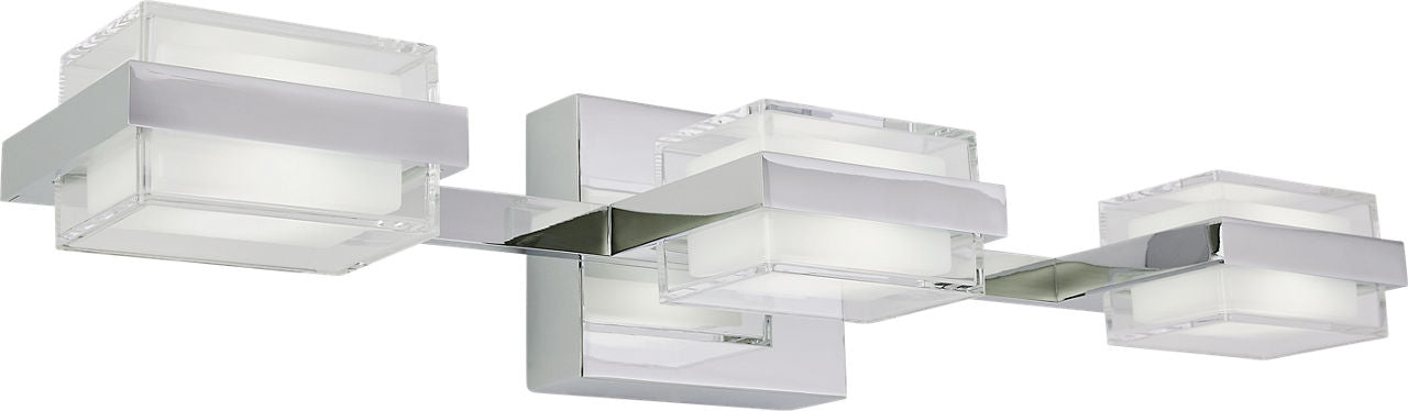 Kamden 3-Light Bath 3 Shallow Chrome LED 90 CRI 3000K 120V