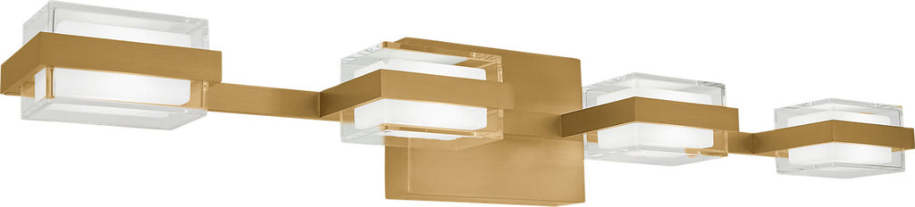 Kamden 4-Light Bath Natural Brass LED 3000K 90 CRI90 cri 3000k 277v