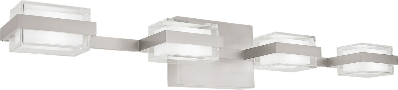 Kamden 4-Light Bath Satin Nickel LED 3000K 90 CRI90 cri 3000k 120v