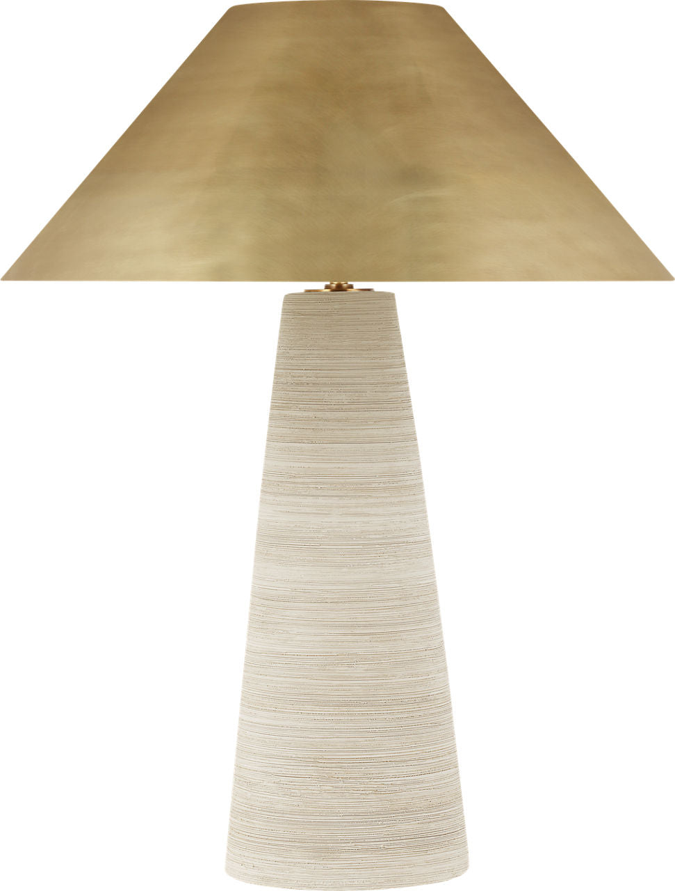 Karam Large Table Lamp Cream Natural Brass 3000K 90 CRI e26 med base a19 90 cri 3000k 120v