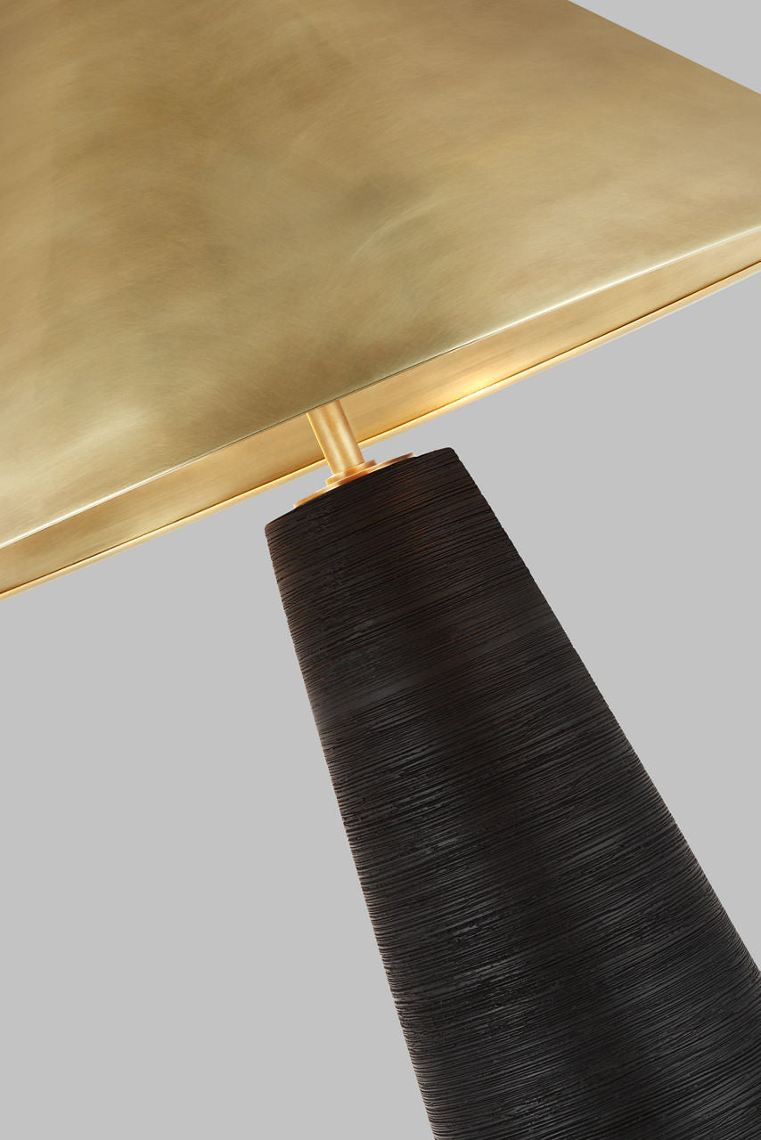 Karam Medium Table Lamp Black Natural Brass 3000K 90 CRI e26 med base a19 90 cri 3000k 120v