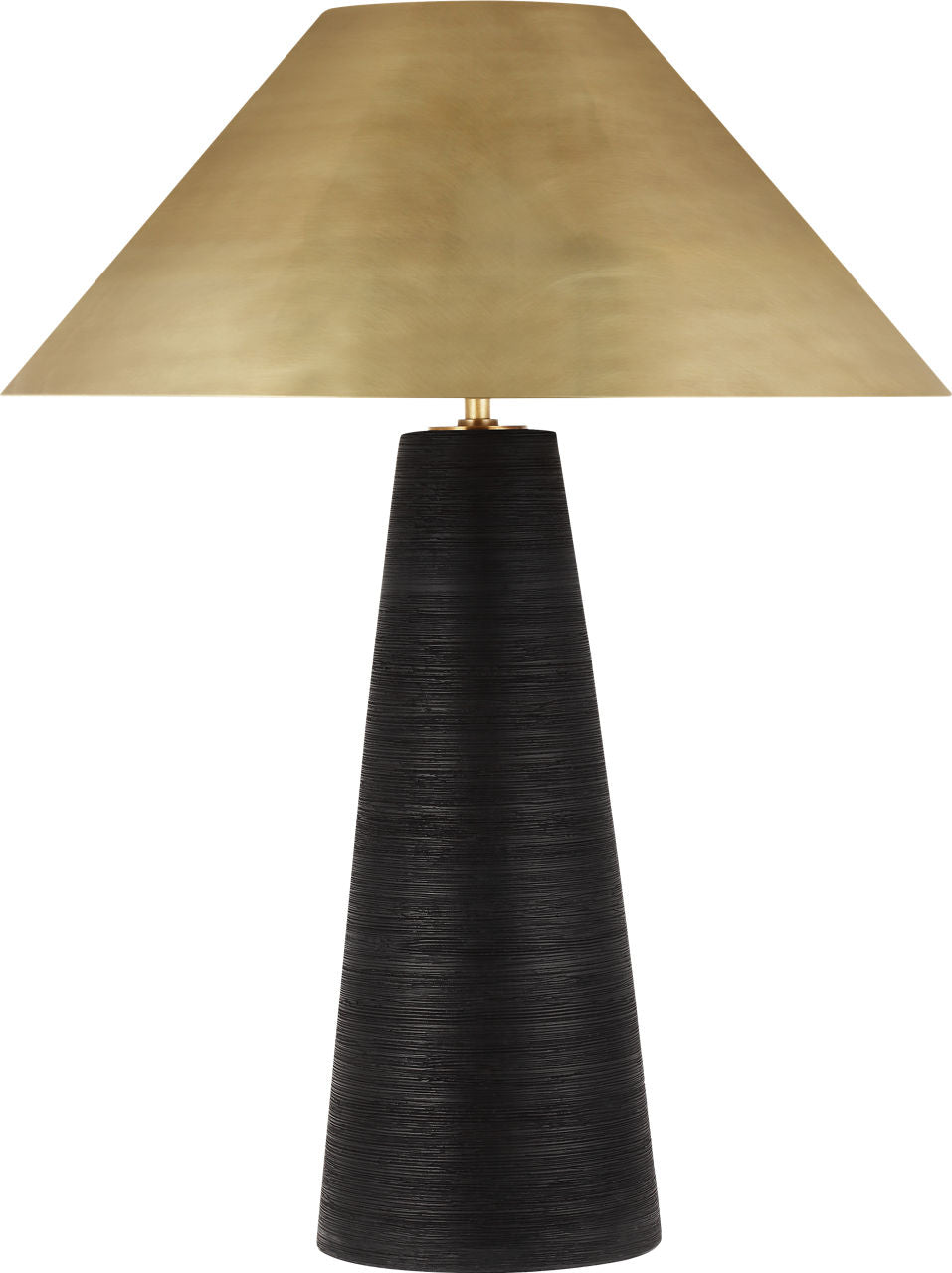 Karam Medium Table Lamp Black Natural Brass 3000K 90 CRI e26 med base a19 90 cri 3000k 120v