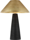 Karam Medium Table Lamp Black Natural Brass 3000K 90 CRI e26 med base a19 90 cri 3000k 120v