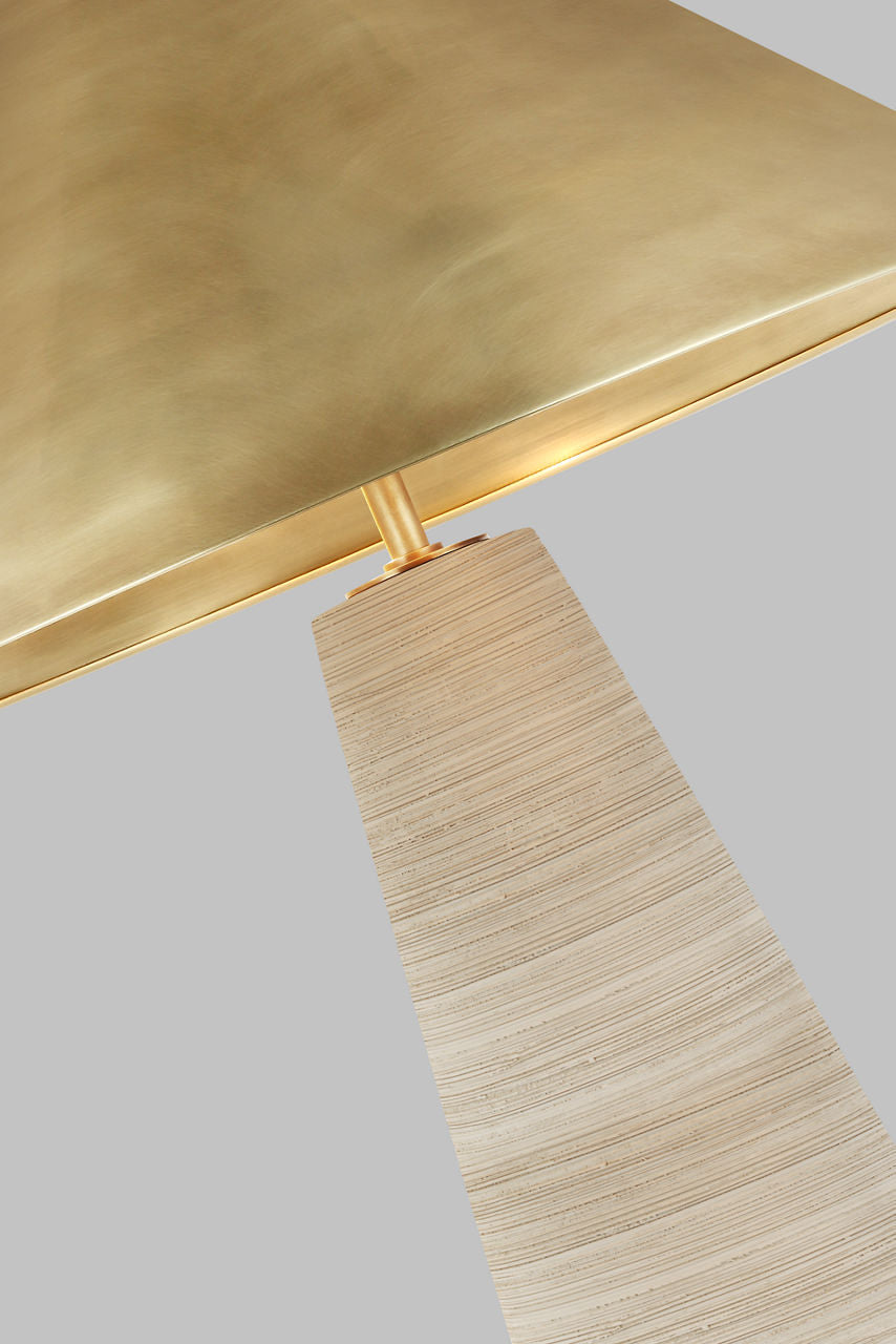 Karam Medium Table Lamp Cream Natural Brass 3000K 90 CRI e26 med base a19 90 cri 3000k 120v