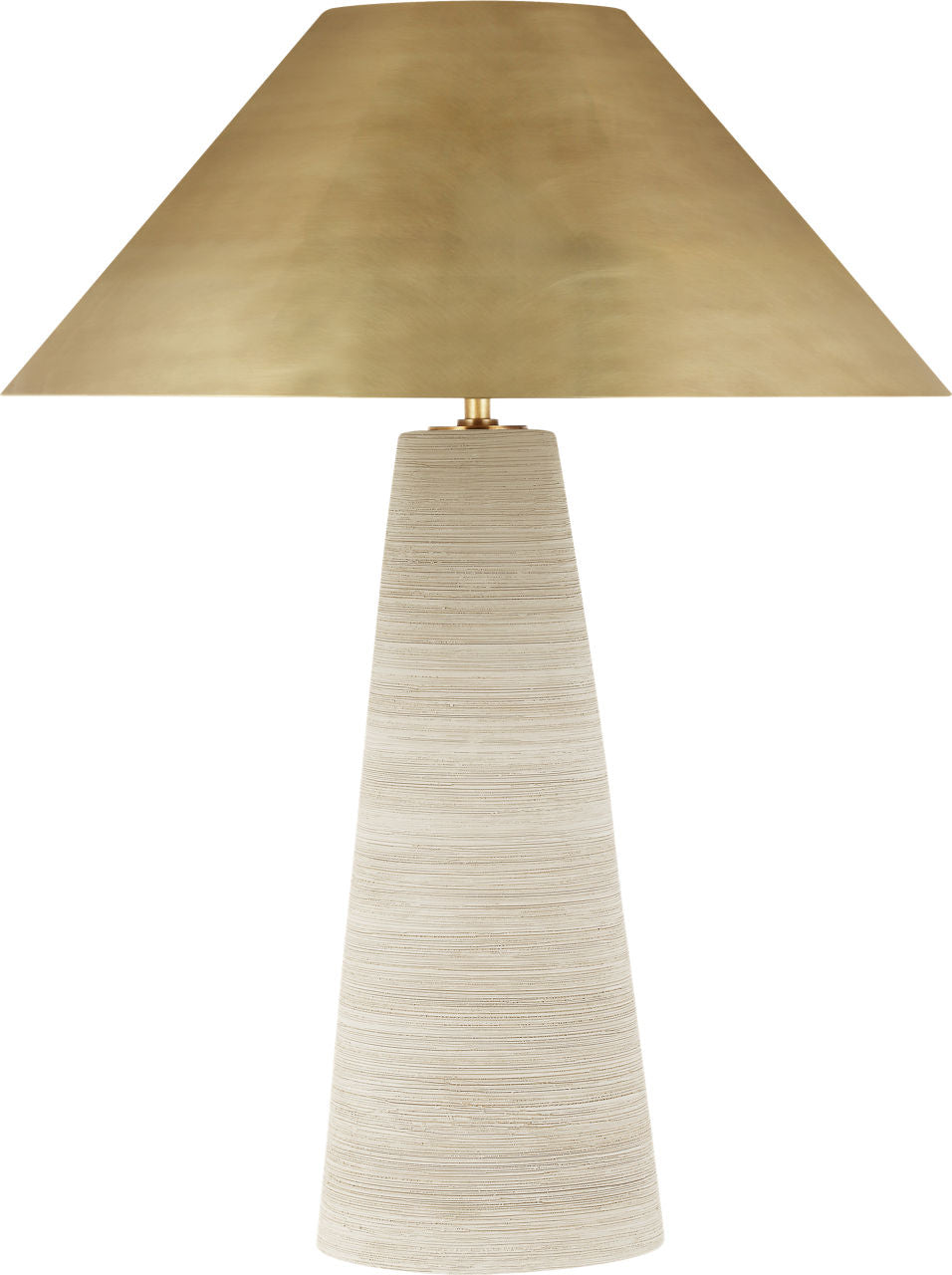 Karam Medium Table Lamp Cream Natural Brass 3000K 90 CRI e26 med base a19 90 cri 3000k 120v