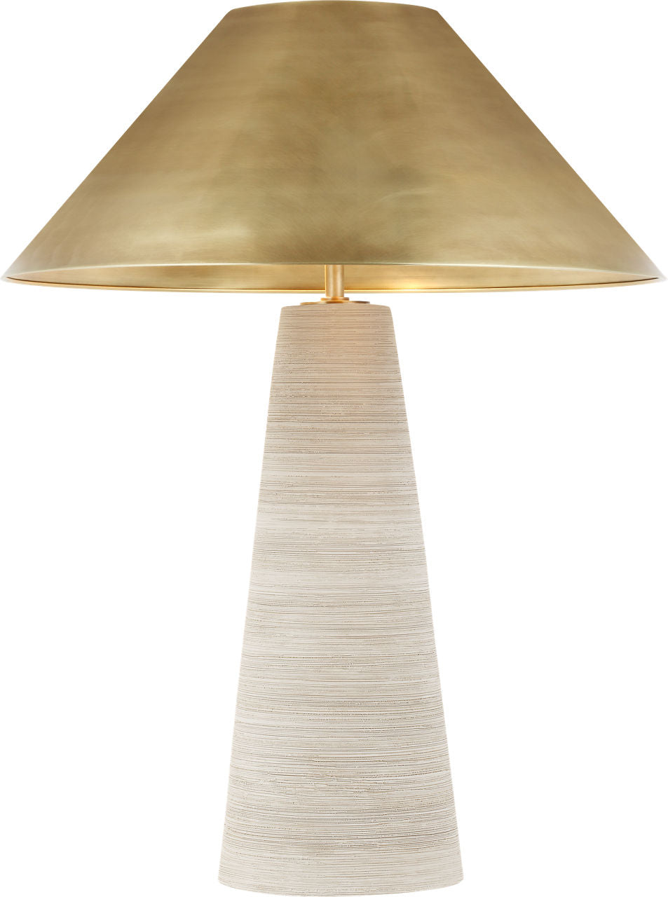 Karam Medium Table Lamp Cream Natural Brass 3000K 90 CRI e26 med base a19 90 cri 3000k 120v