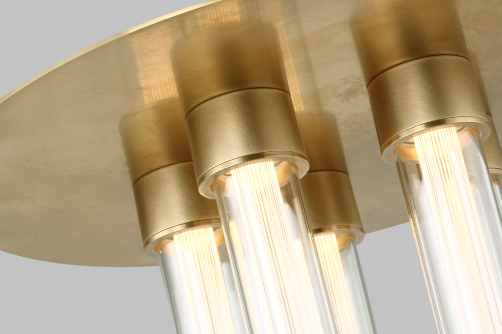Kola 13 Flush Mount Natural Brass 2700K 90 CRI integrated led 90 cri 2700k 120v