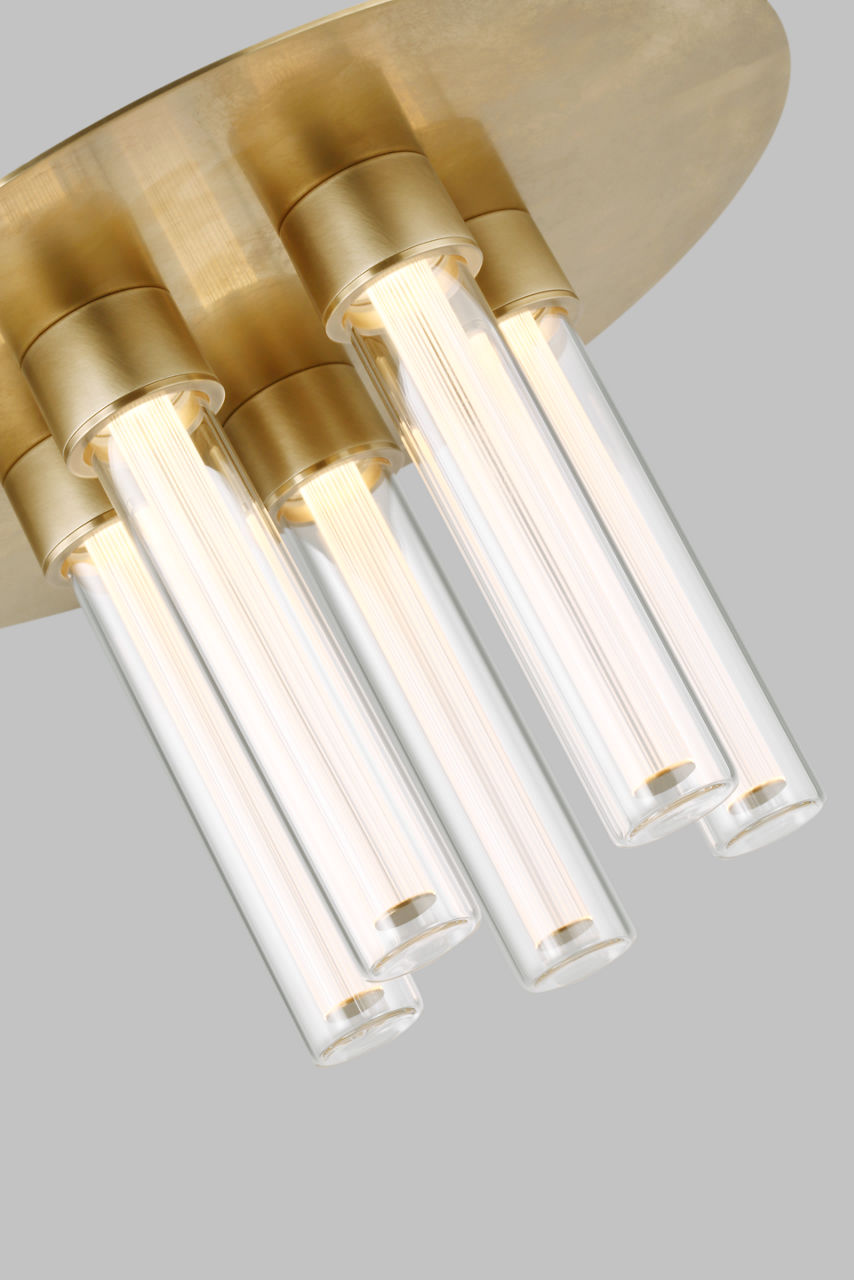 Kola 13 Flush Mount Natural Brass 2700K 90 CRI integrated led 90 cri 2700k 120v