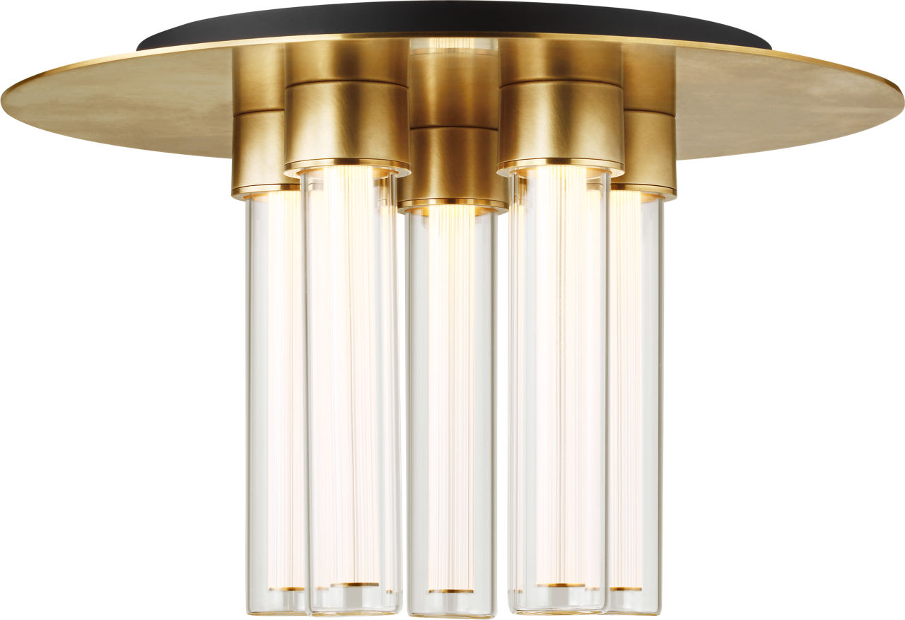 Kola 13 Flush Mount Natural Brass 2700K 90 CRI integrated led 90 cri 2700k 120v