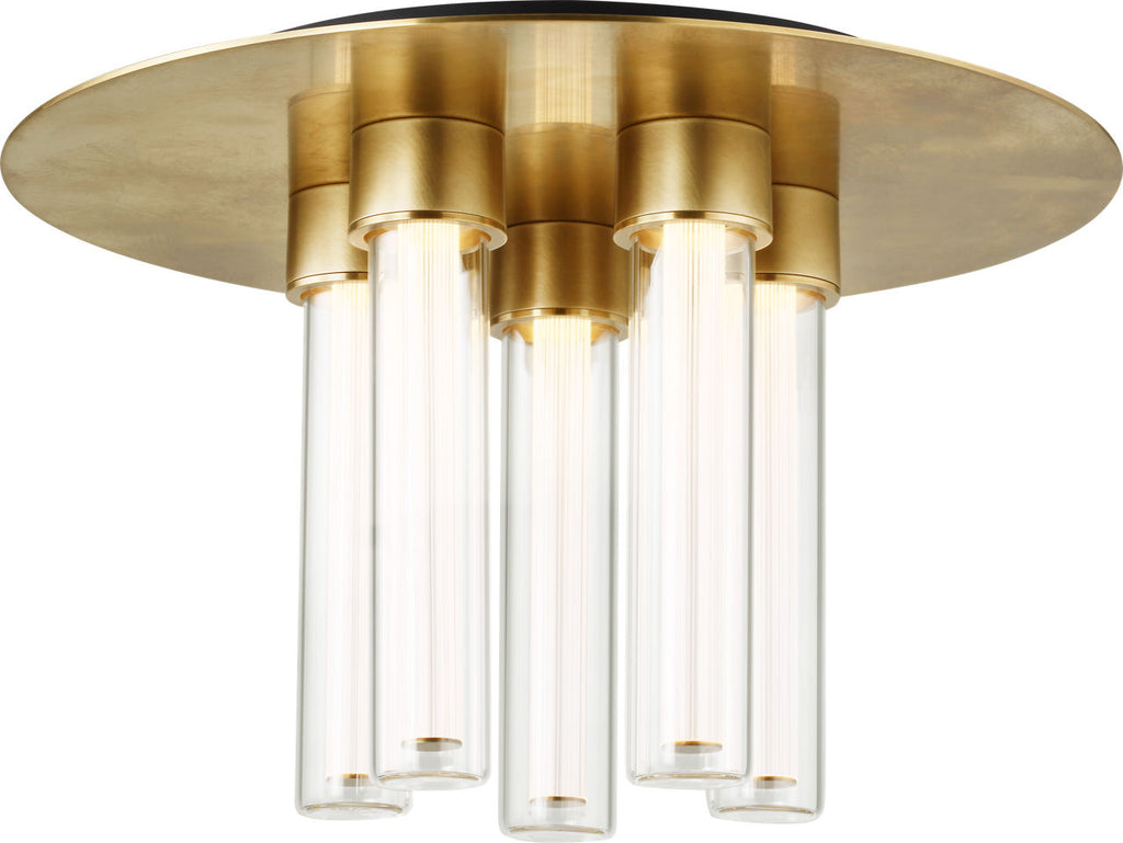 Kola 13 Flush Mount Natural Brass 2700K 90 CRI integrated led 90 cri 2700k 120v