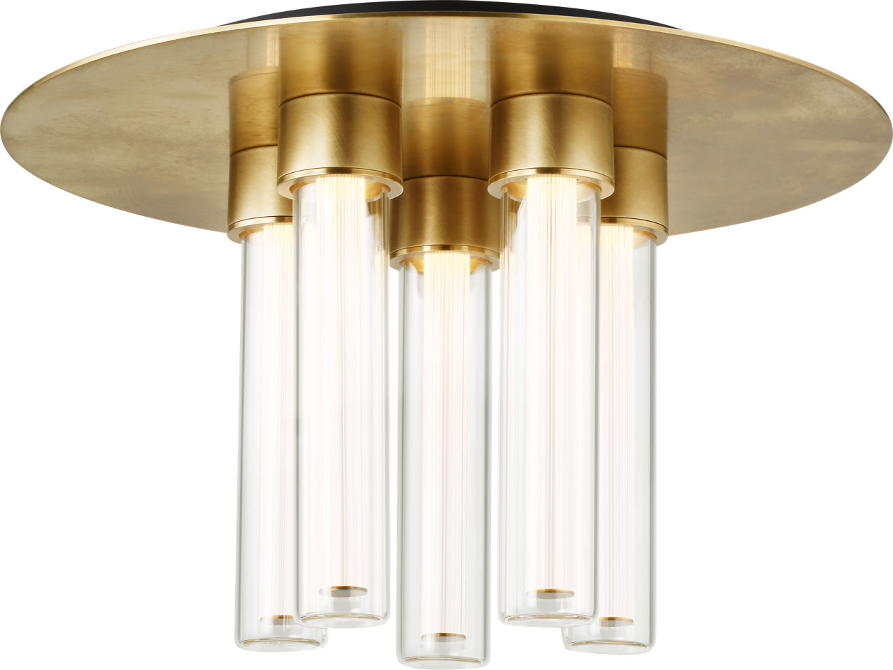 Kola 13 Flush Mount Natural Brass 2700K 90 CRI integrated led 90 cri 2700k 120v