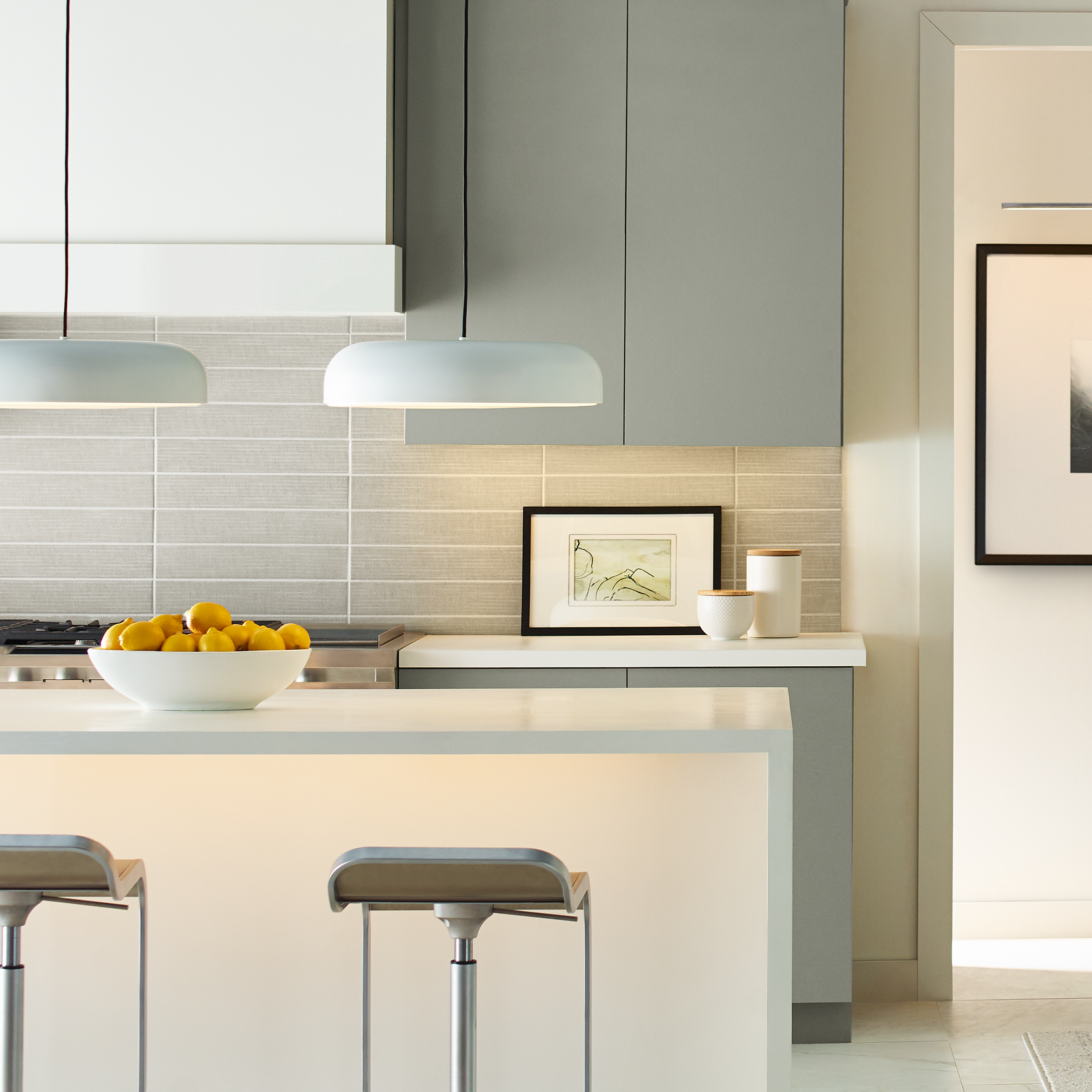 Kosa 18 Pendant matte White 3000K 90 CRI integrated led 90 cri 3000k 120v-277v unv