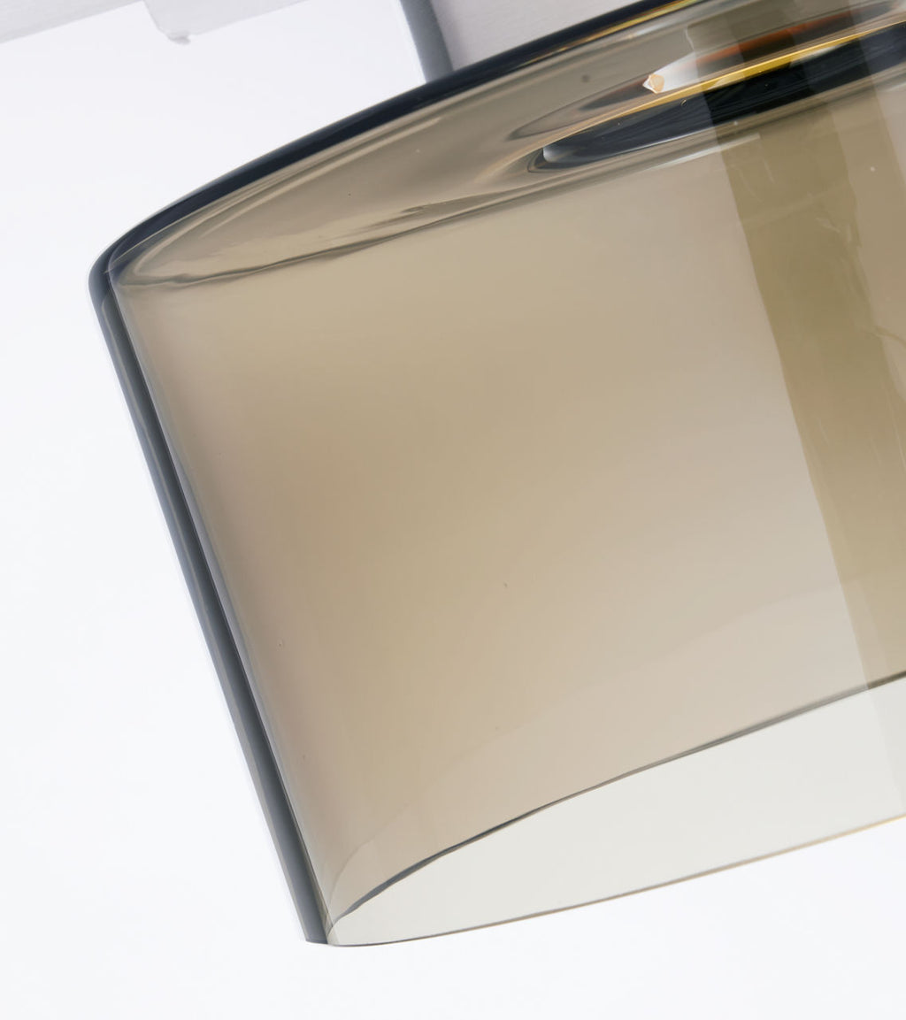 Manette Large Flush Mount Large Transparent Smoke Satin Nickel LED 3000K 90 CRI90 cri 3000k 120v