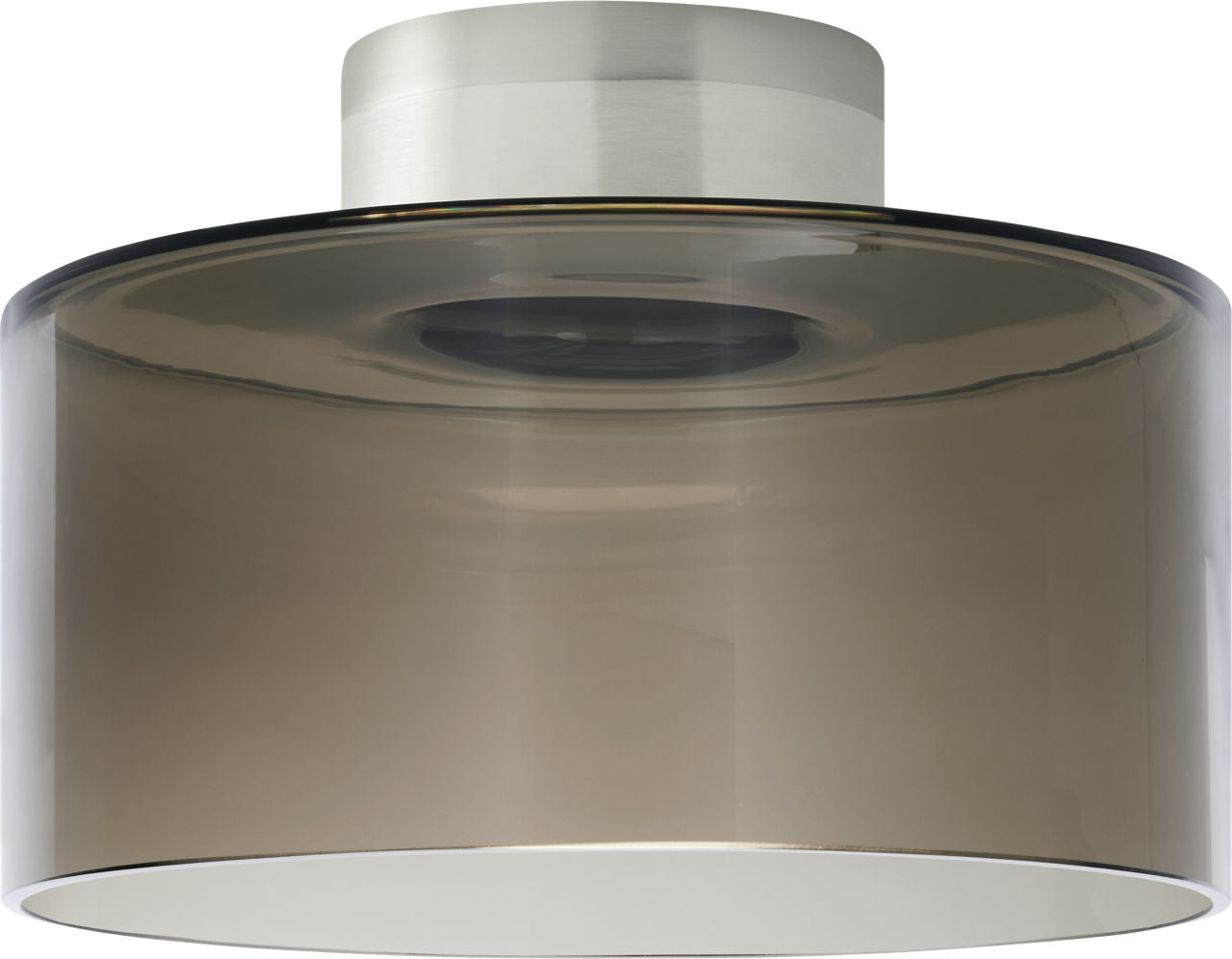 Manette Large Flush Mount Large Transparent Smoke Satin Nickel LED 3000K 90 CRI90 cri 3000k 120v