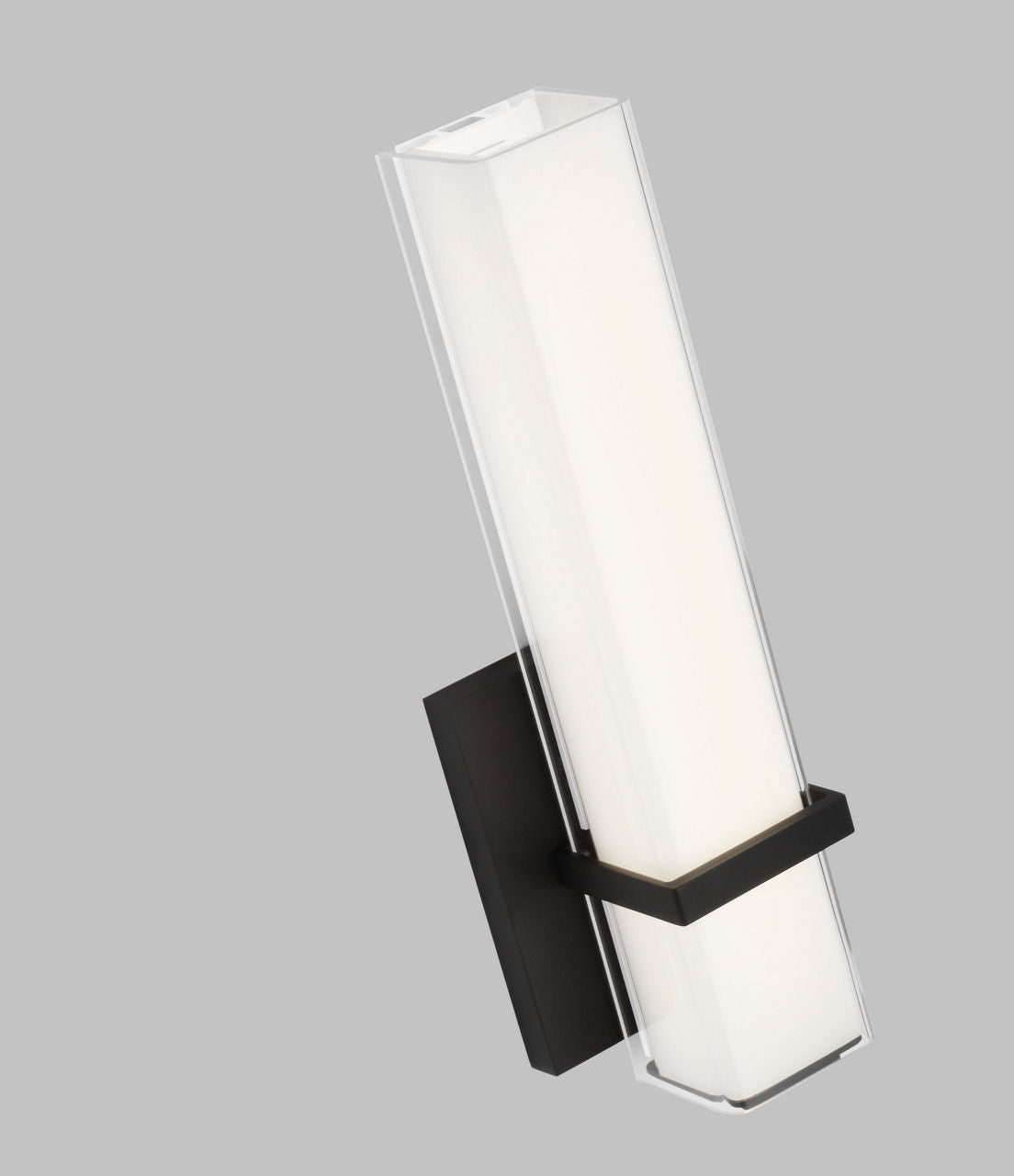 Milan 13 Bath 13" Small White Glass Nightshade Black LED 3000K 90 CRI90 cri 3000k 120v