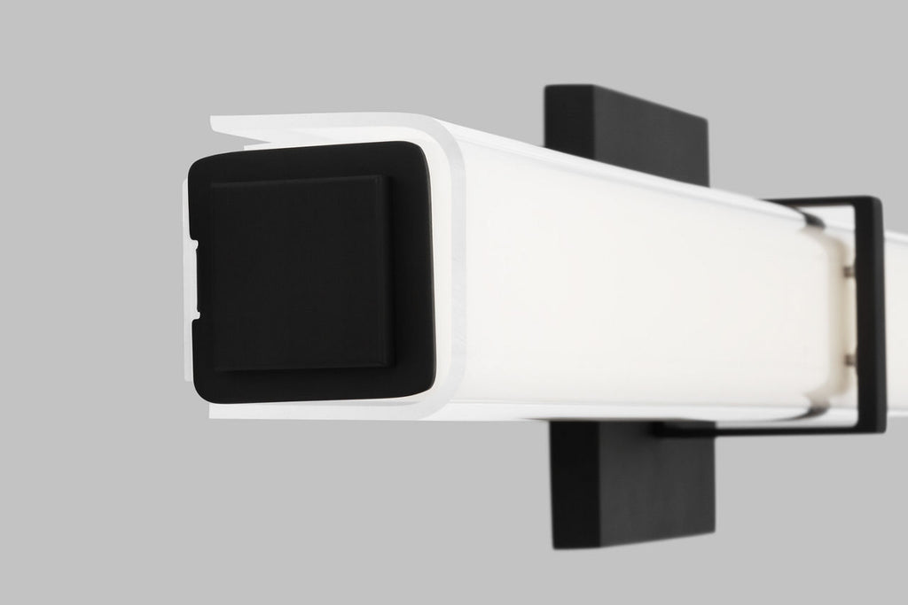 Milan 24 Bath White Glass Nightshade Black 3000K 90 CRI LED 3000k 120v