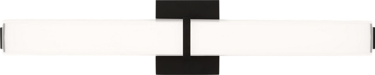 Milan 24 Bath White Glass Nightshade Black 3000K 90 CRI LED 3000k 120v