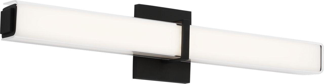Milan 24 Bath White Glass Nightshade Black 3000K 90 CRI LED 3000k 120v