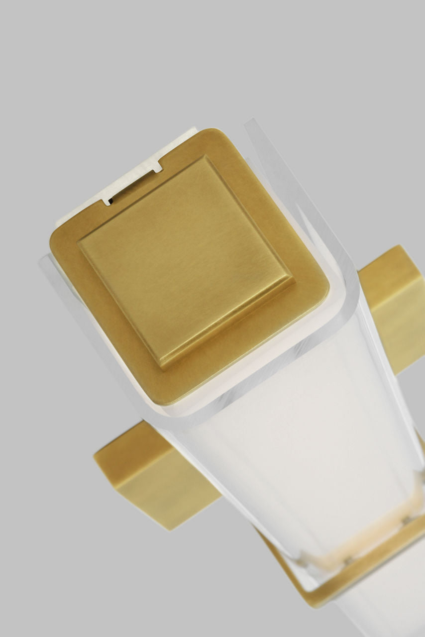 Milan 24 Bath White Glass Natural Brass LED 90 CRI 3000K 277V