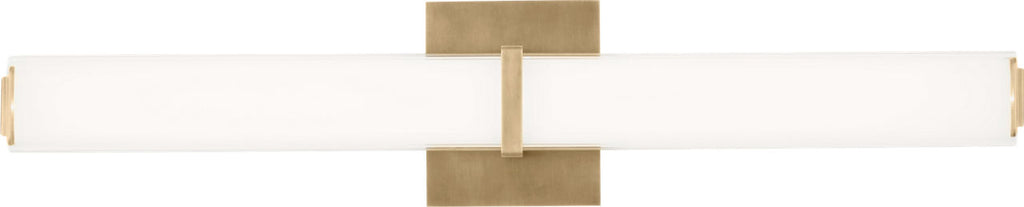 Milan 24 Bath White Glass Natural Brass LED 90 CRI 3000K 277V