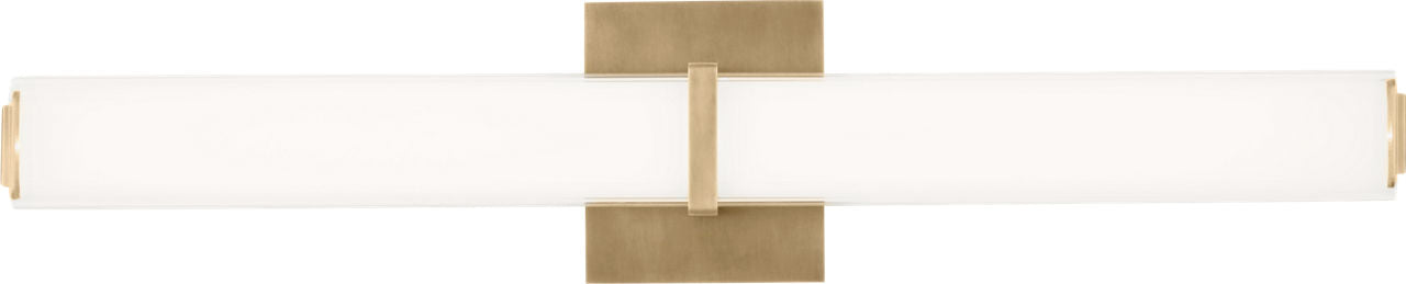Milan 24 Bath White Glass Natural Brass LED 90 CRI 3000K 277V