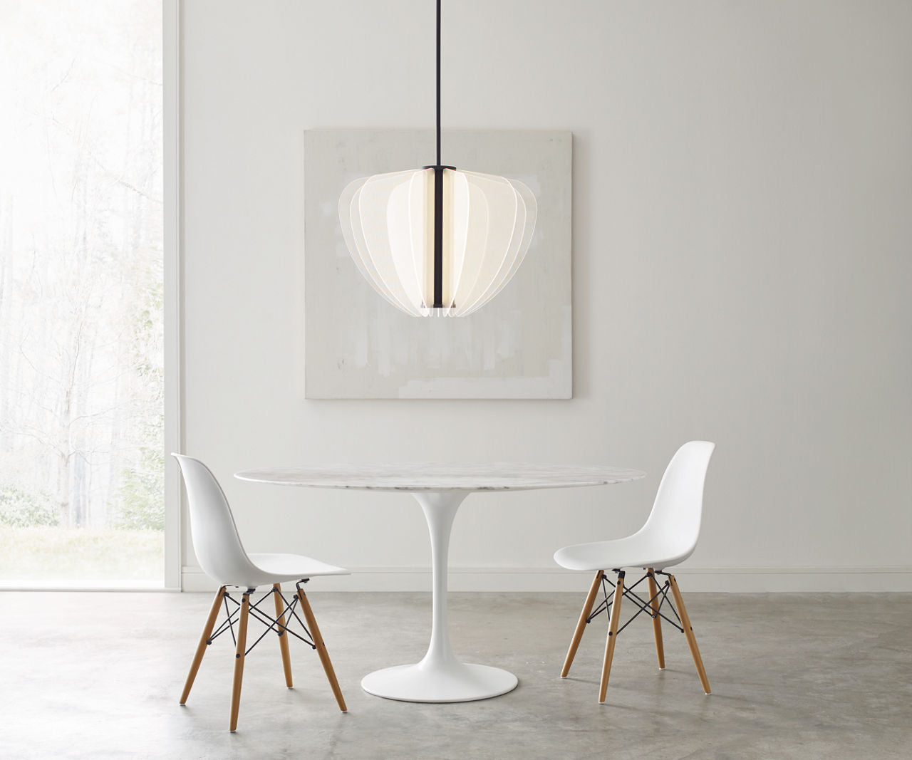 Nyra 28 Chandelier 28" Diameter Nightshade Black 3000K 90 CRI integrated led 90 cri 3000k 120v-277v unv
