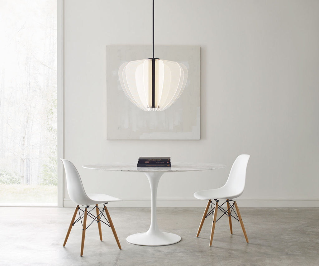 Nyra 28 Chandelier 28" Diameter Nightshade Black 3000K 90 CRI integrated led 90 cri 3000k 120v-277v unv