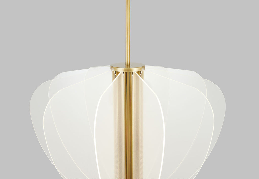 Nyra 28 Chandelier 28" Diameter plated brass 3500K 90 CRI integrated led 90 cri 3500k 120v-277v unv