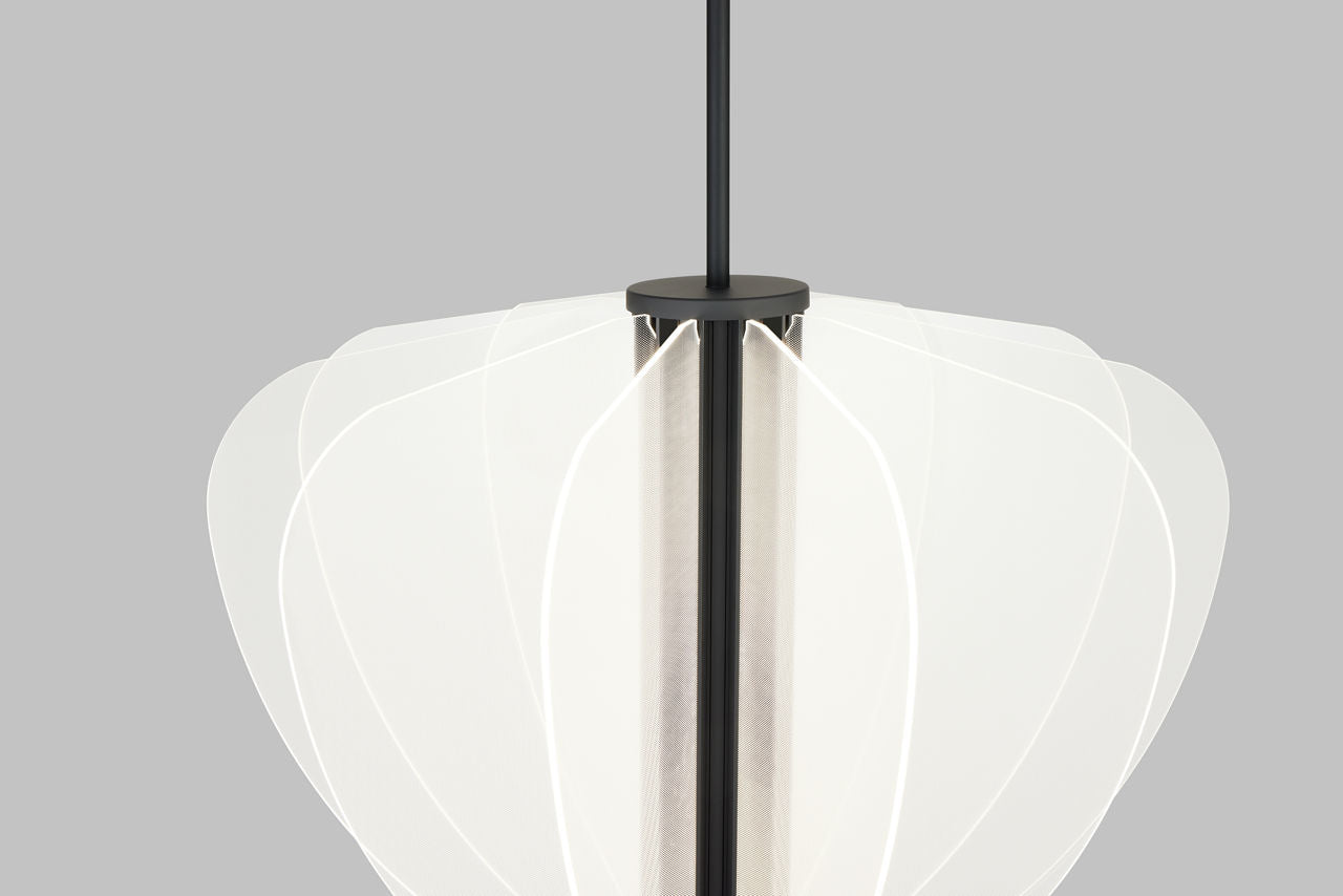 Nyra 28 Chandelier 28" Diameter Nightshade Black 3000K 90 CRI integrated led 90 cri 3000k 120v-277v unv
