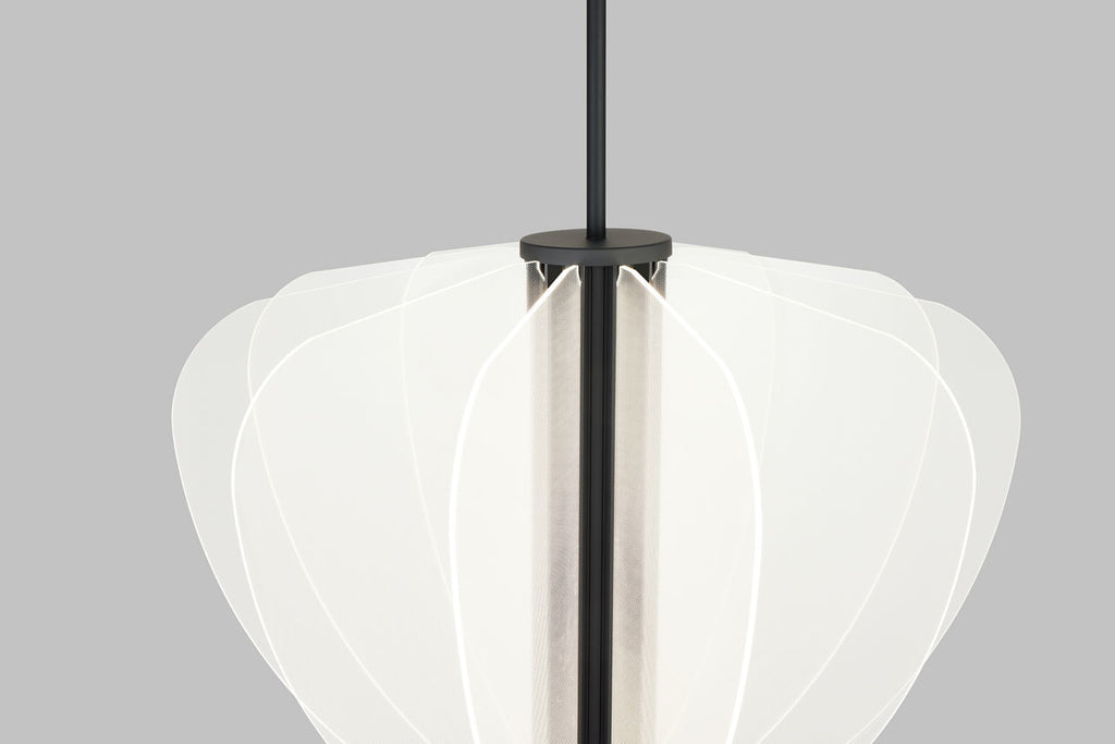 Nyra 28 Chandelier 28" Diameter Nightshade Black LED 90 CRI 3500K 120-277V