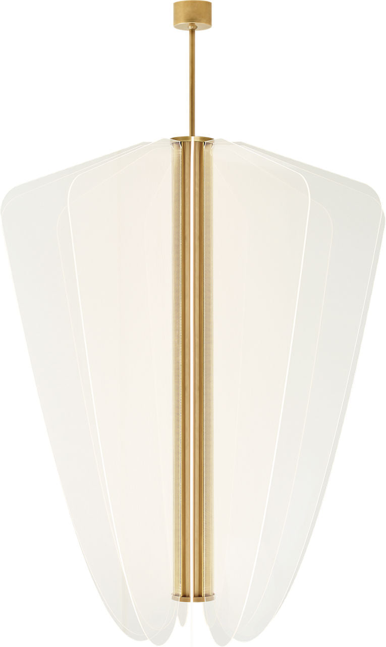 Nyra 42 Chandelier 42" Diameter plated brass 3000K 90 CRI integrated led 90 cri 3000k 120v-277v unv