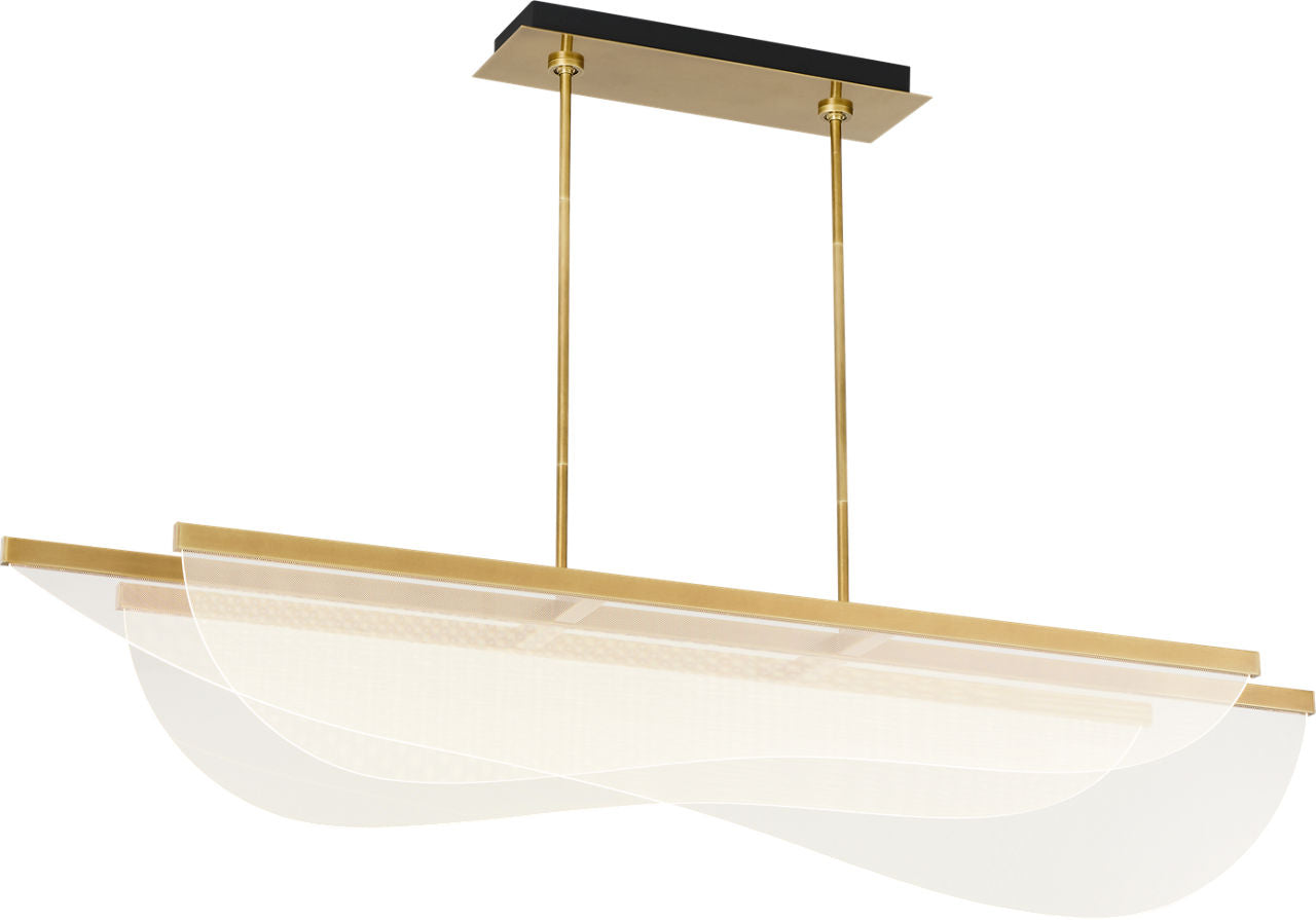 Nyra 60 Linear Suspension Plated Brass 3500K 90 CRI integrated led 90 cri 3500k 120v