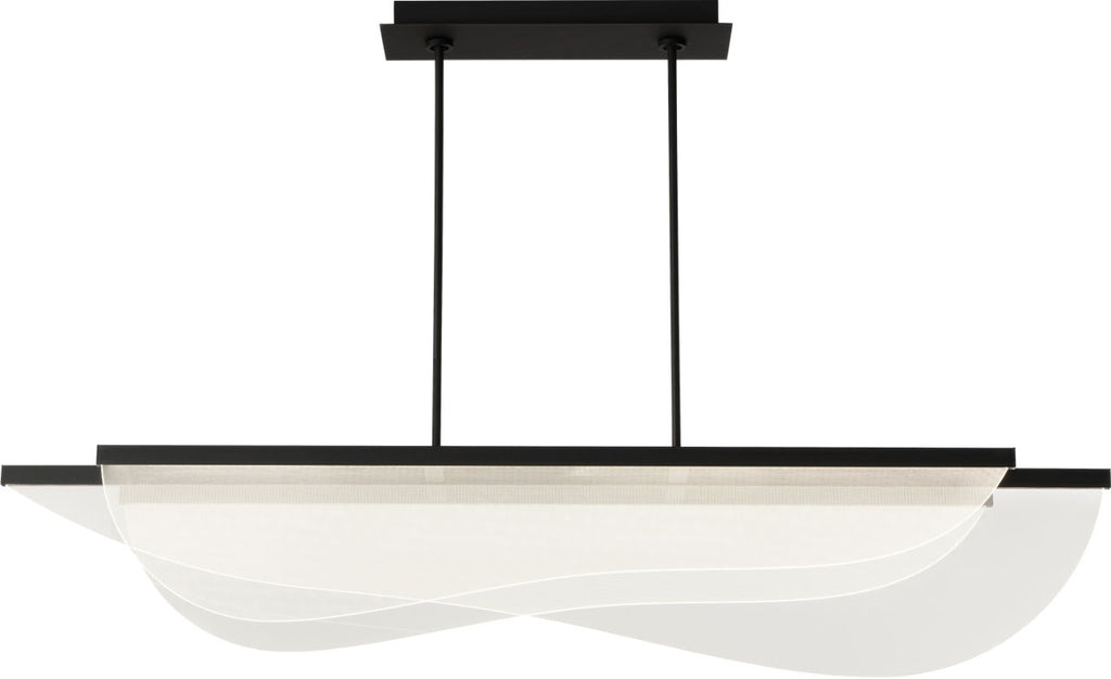 Nyra 60 Linear Suspension Nightshade Black 3500K 90 CRI integrated led 90 cri 3500k 120v