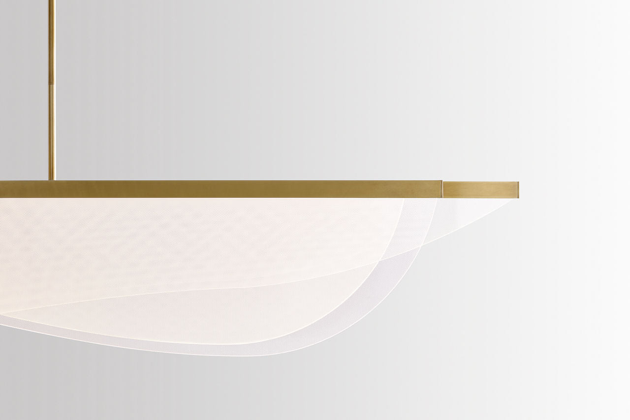 Nyra 60 Linear Suspension Plated Brass 3500K 90 CRI integrated led 90 cri 3500k 120v