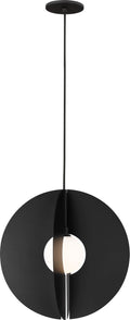 Orbel Round Pendant Matte Black Bulb Not Included