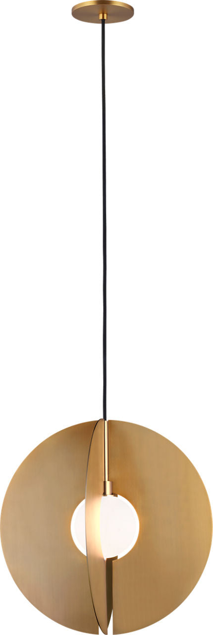 Orbel Round Pendant Aged Brass 3000K 90 CRI bi-pin g9 led 90 cri 3000k 120v