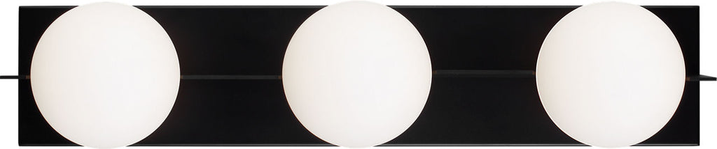 Orbel 3-Light Bath 3 Light Matte Black Bulb Not Included
