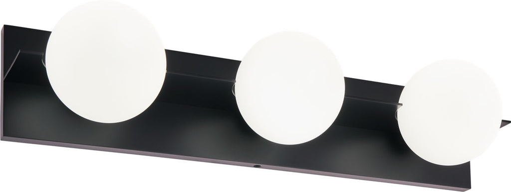 Orbel 3-Light Bath 3 Light Matte Black Bulb Not Included