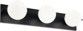 Orbel 3-Light Bath 3 Light Matte Black Bulb Not Included