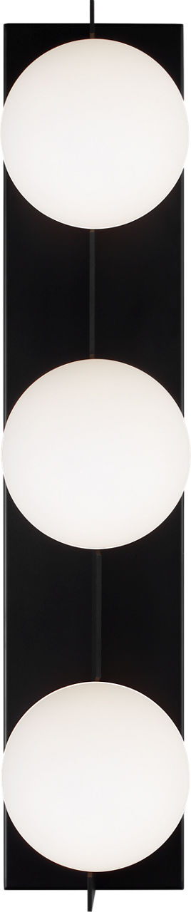 Orbel 3-Light Bath 3 Light Matte Black Bulb Not Included