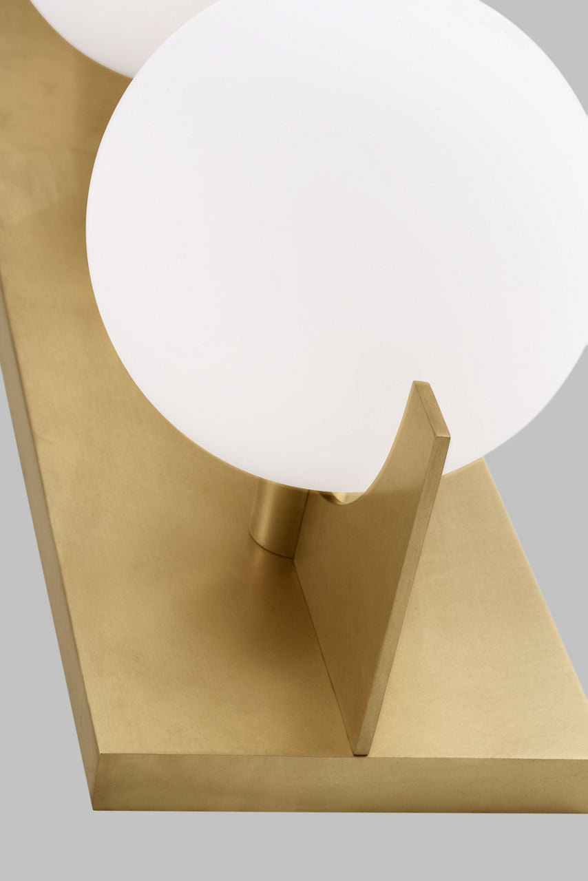 Orbel 3-Light Bath 3 Light Natural Brass Bulb Not Included