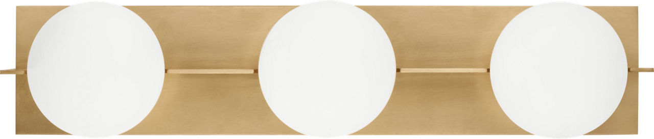 Orbel 3-Light Bath 3 Light Natural Brass Bulb Not Included