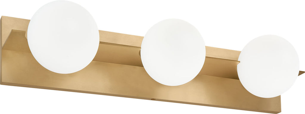 Orbel 3-Light Bath 3 Light Natural Brass Bulb Not Included